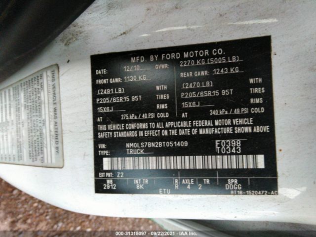 Photo 8 VIN: NM0LS7BN2BT051409 - FORD TRANSIT CONNECT 