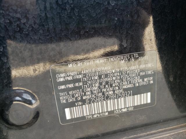 Photo 9 VIN: JF2SHBEC2BH759321 - SUBARU FORESTER L 