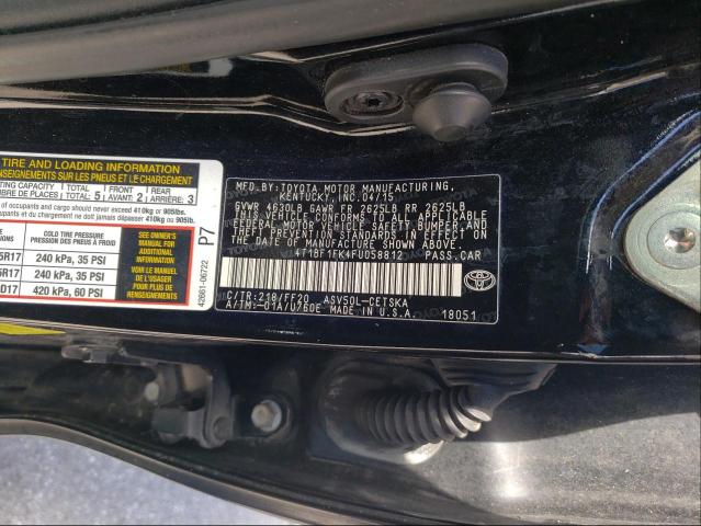 Photo 9 VIN: 4T1BF1FK4FU058812 - TOYOTA CAMRY LE 