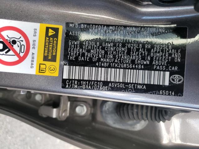 Photo 9 VIN: 4T4BF1FK2GR564484 - TOYOTA CAMRY LE 