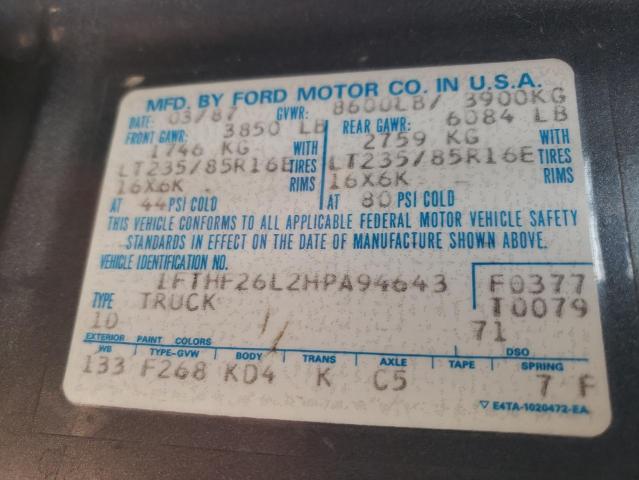 Photo 9 VIN: 1FTHF26L2HPA94643 - FORD F250 