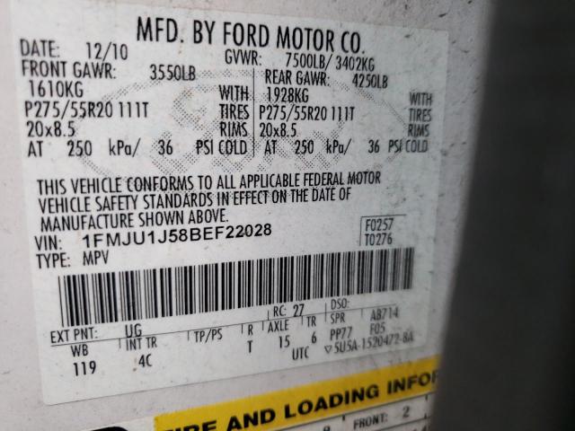 Photo 9 VIN: 1FMJU1J58BEF22028 - FORD EXPEDITION 