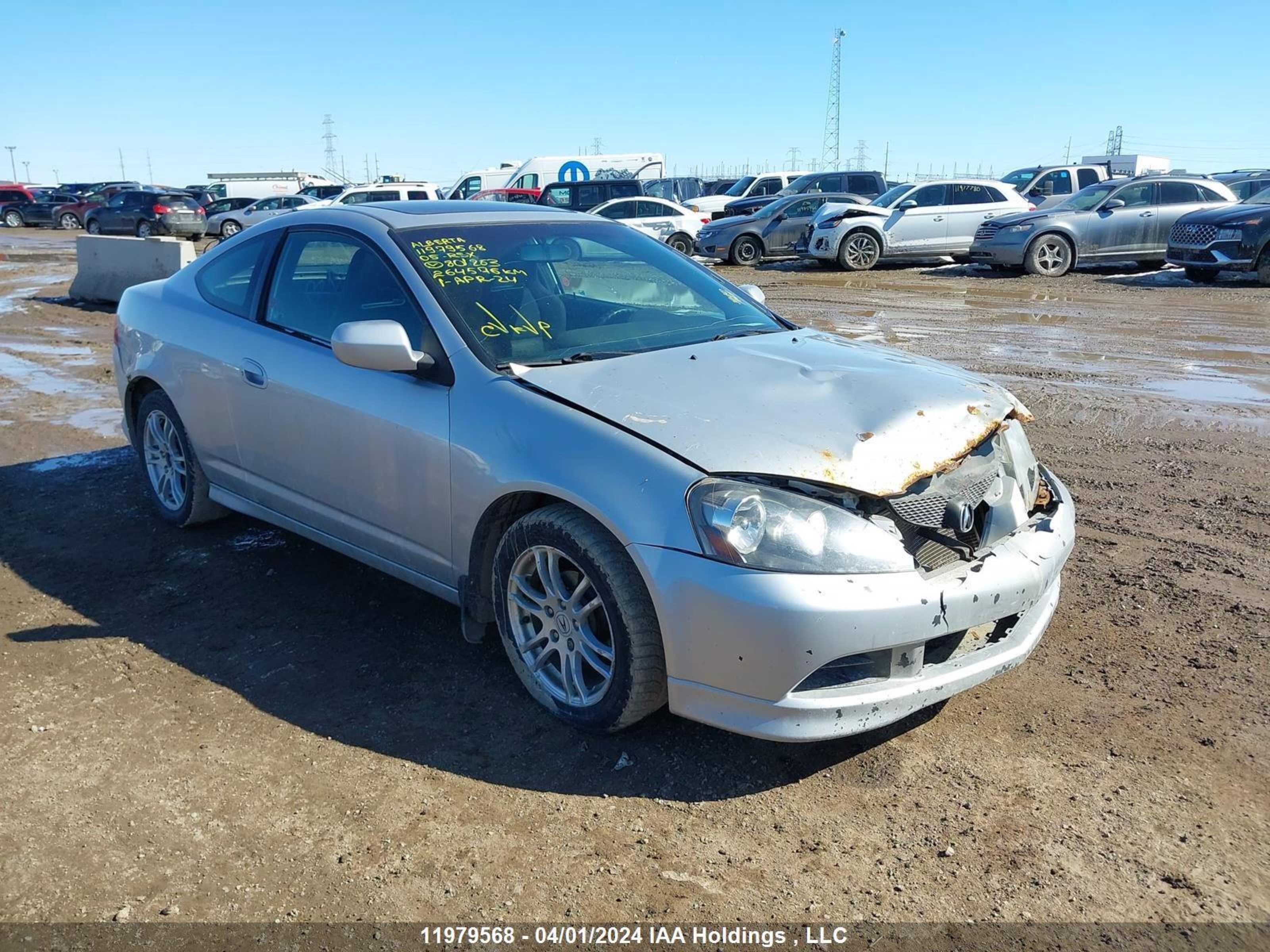 VIN: JH4DC53815S801263 - acura rsx