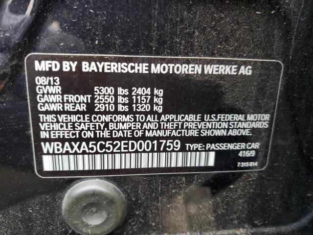 Photo 11 VIN: WBAXA5C52ED001759 - BMW 5 SERIES 