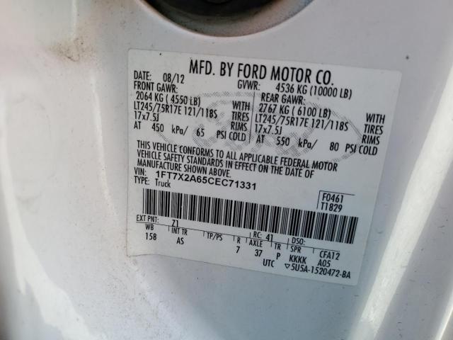 Photo 12 VIN: 1FT7X2A65CEC71331 - FORD F250 